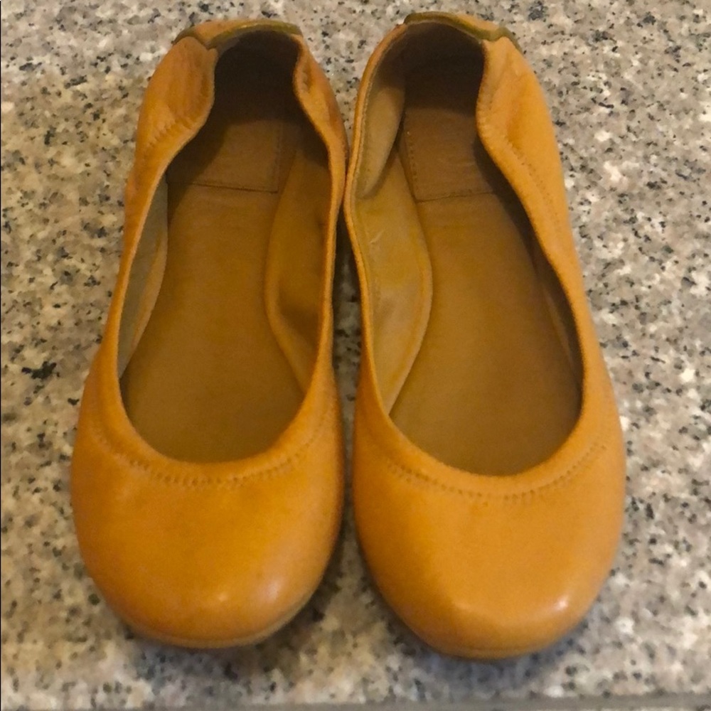 Tory Burch Golden/Yellow Ballet Flats